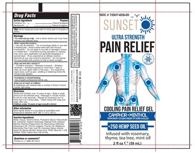 Cooling Pain Relief Gel (Sunset Cooling Pain Relief Gel 2 Oz Tube)
